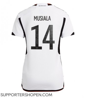 Tyskland Jamal Musiala #14 Hemma Matchtröja Dam VM 2022 Kortärmad